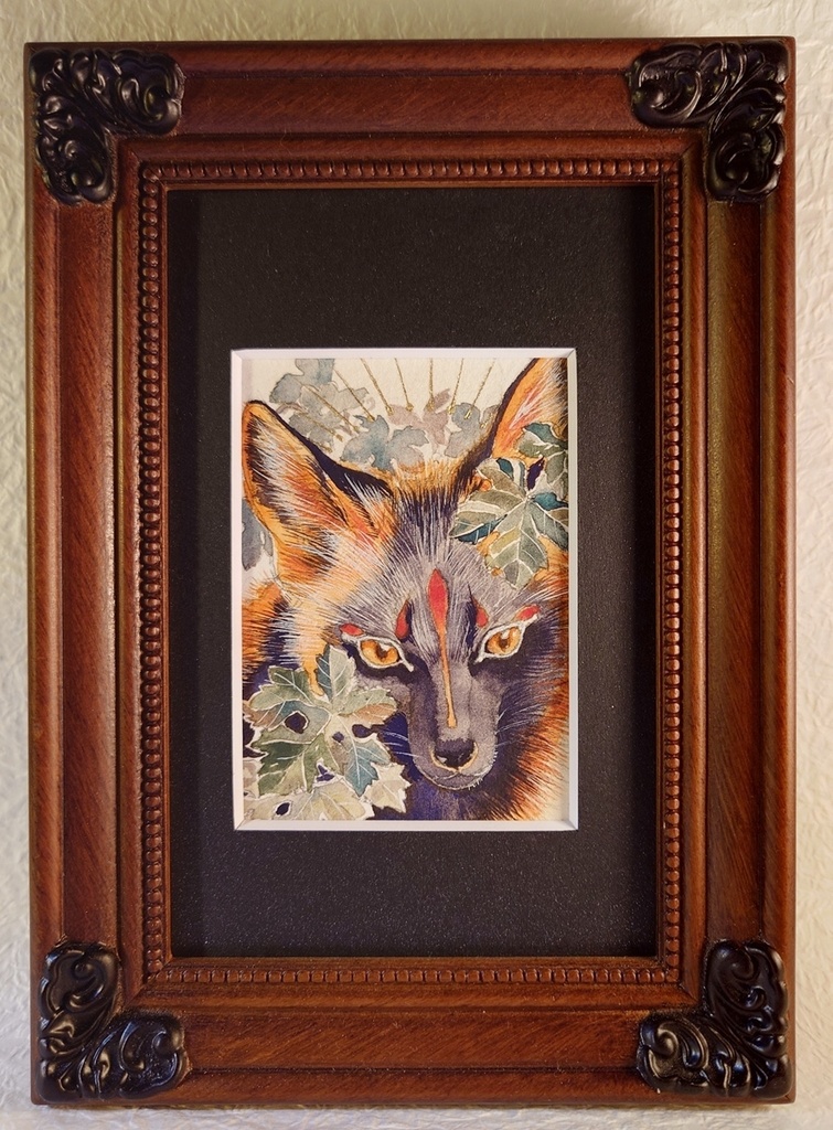 直筆ATC十字狐「シトゥンペカムイ」