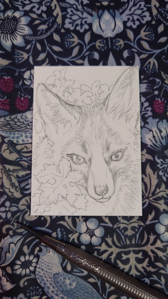 直筆ATC十字狐「シトゥンペカムイ」