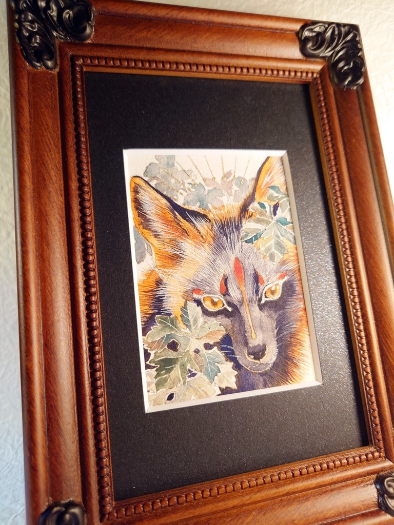 直筆ATC十字狐「シトゥンペカムイ」