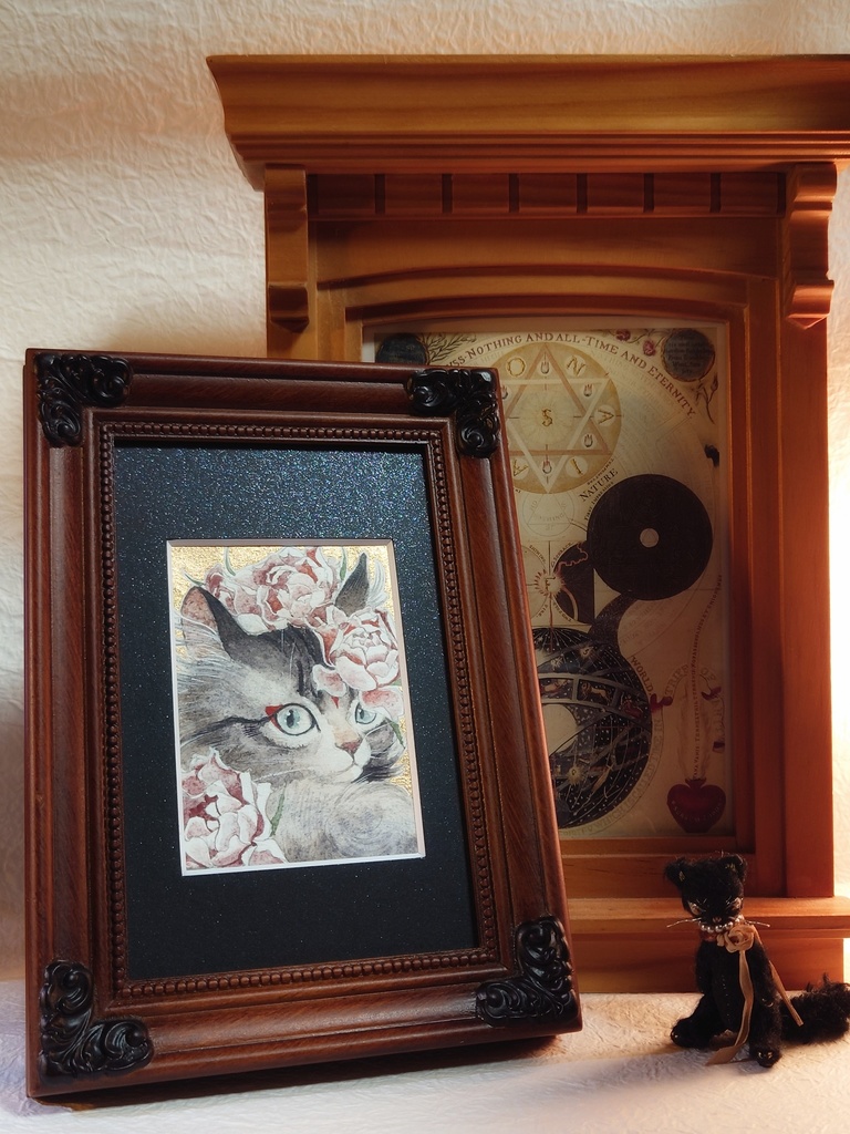 直筆ATC 猫「天つ風」