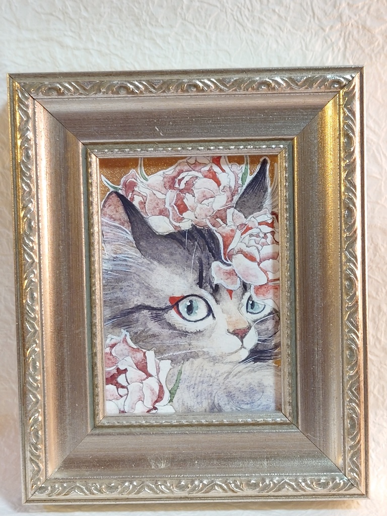 直筆ATC 猫「天つ風」