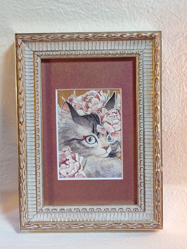 直筆ATC 猫「天つ風」