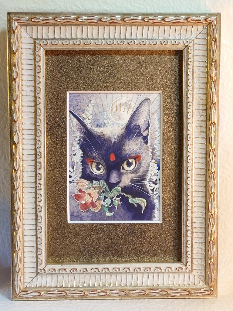 直筆ATC「魔女の使い」