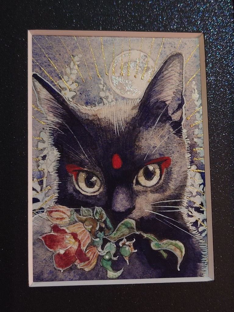 直筆ATC「魔女の使い」