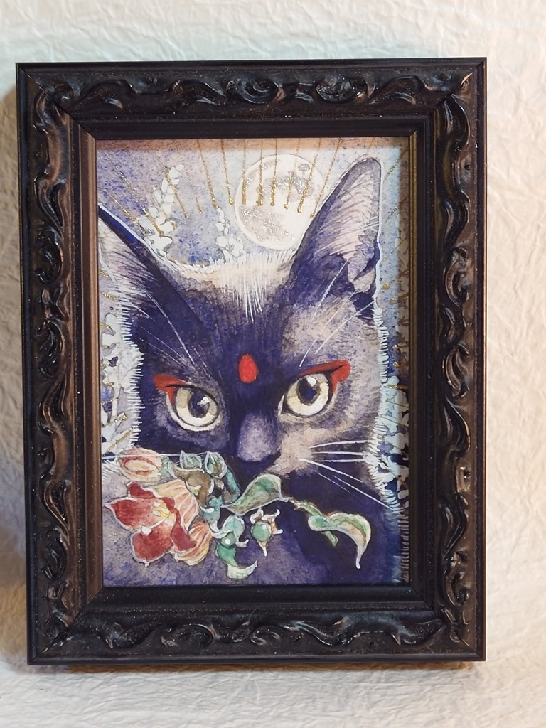 直筆ATC「魔女の使い」