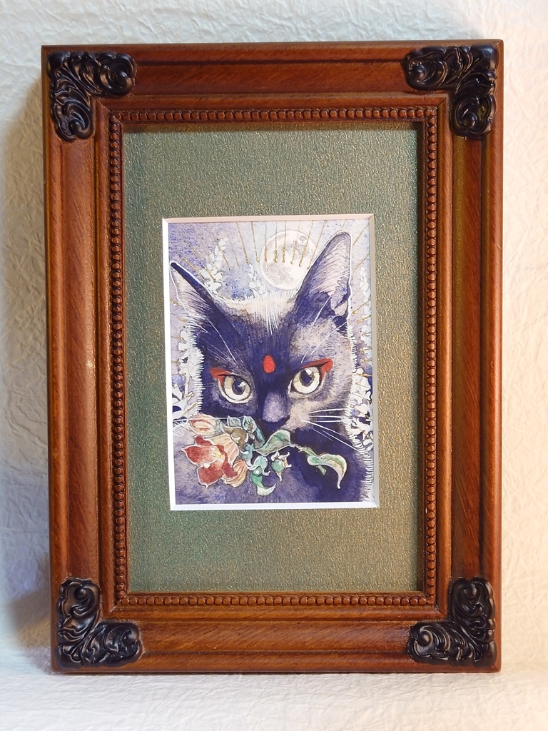 直筆ATC「魔女の使い」