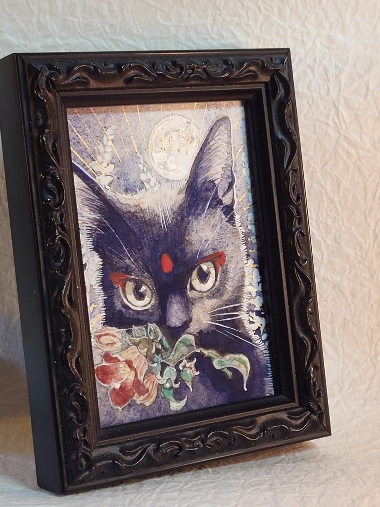 直筆ATC「魔女の使い」