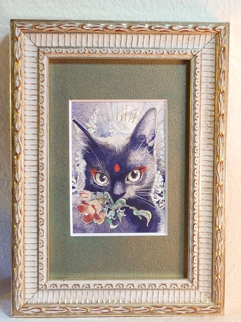 直筆ATC「魔女の使い」