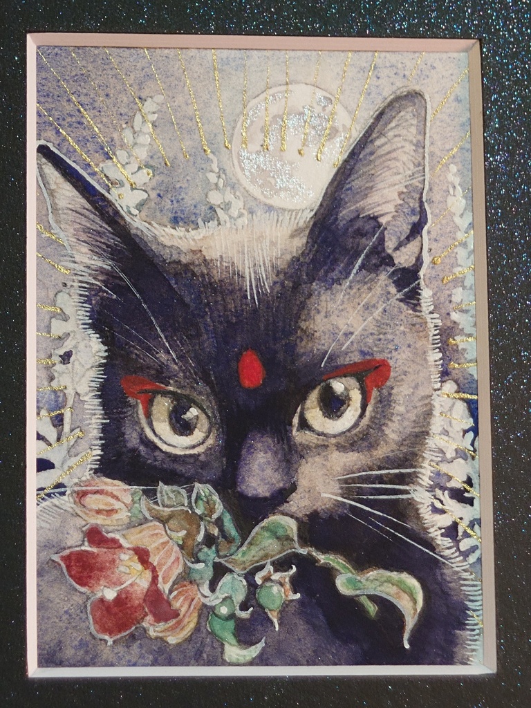 直筆ATC「魔女の使い」