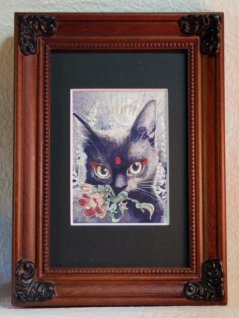 直筆ATC「魔女の使い」