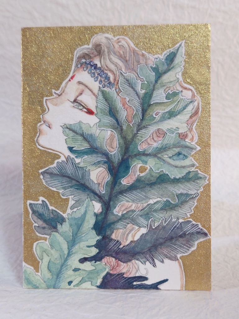 直筆ATC「慈雨」