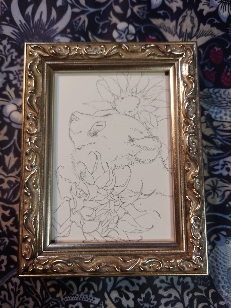 直筆ATC「向日葵」