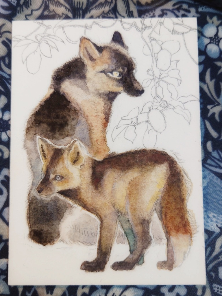 直筆ATC「新月」