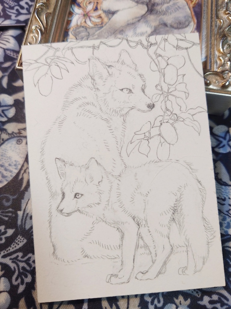 直筆ATC「新月」