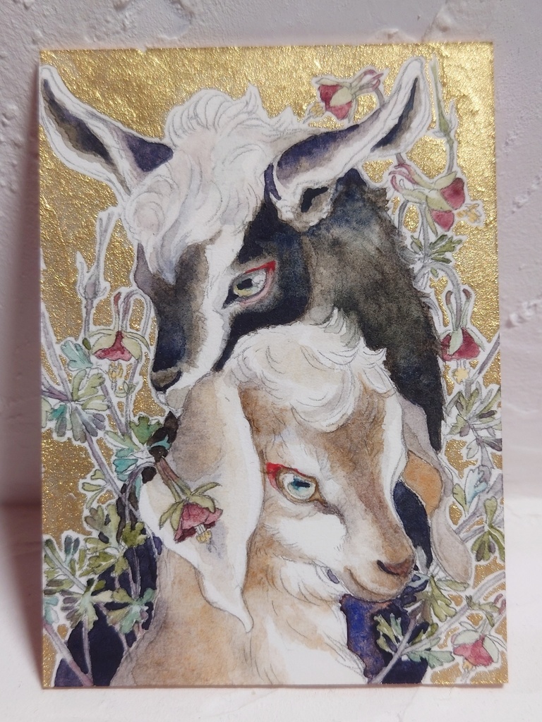 直筆ATC「春の足音」