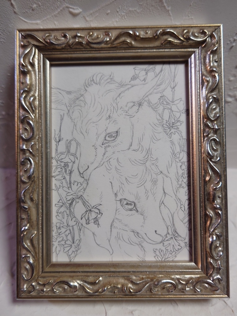 直筆ATC「春の足音」