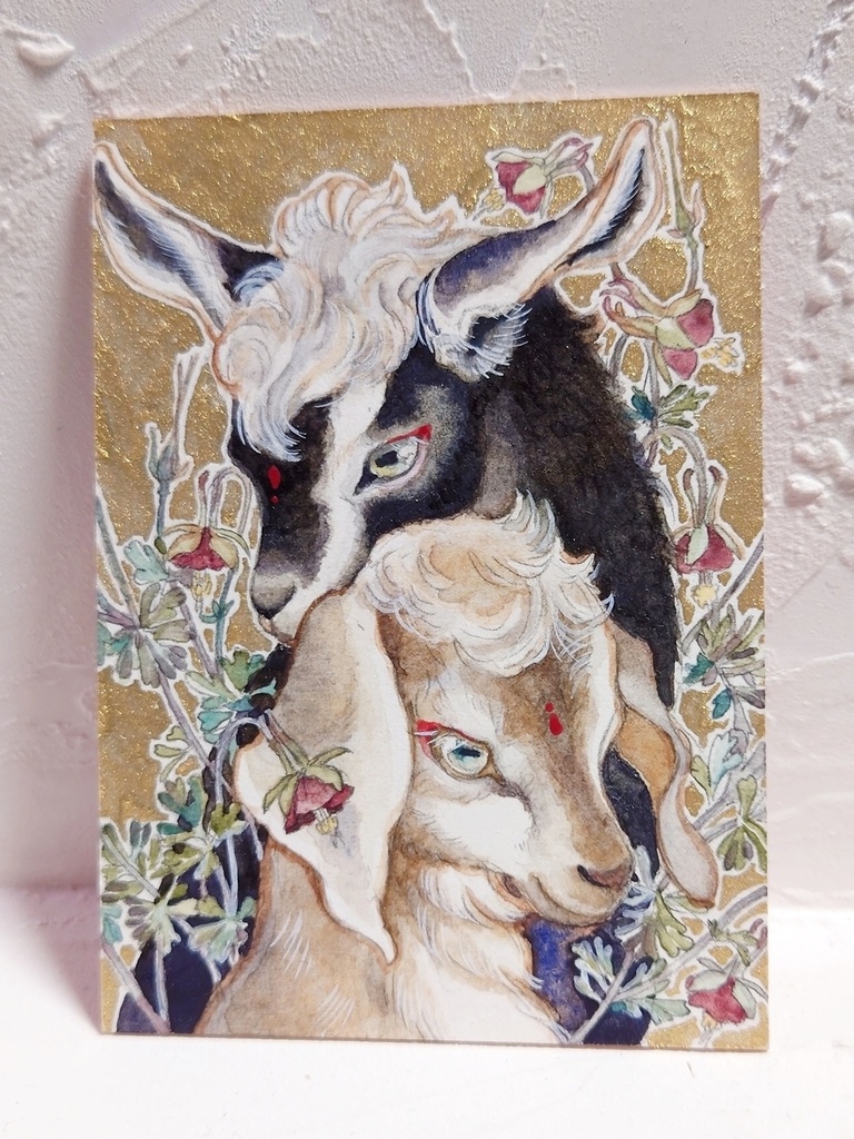 直筆ATC「春の足音」