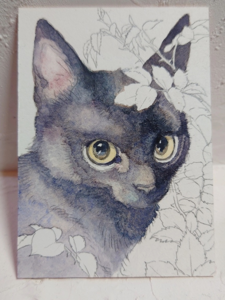 直筆ATC「新梢」