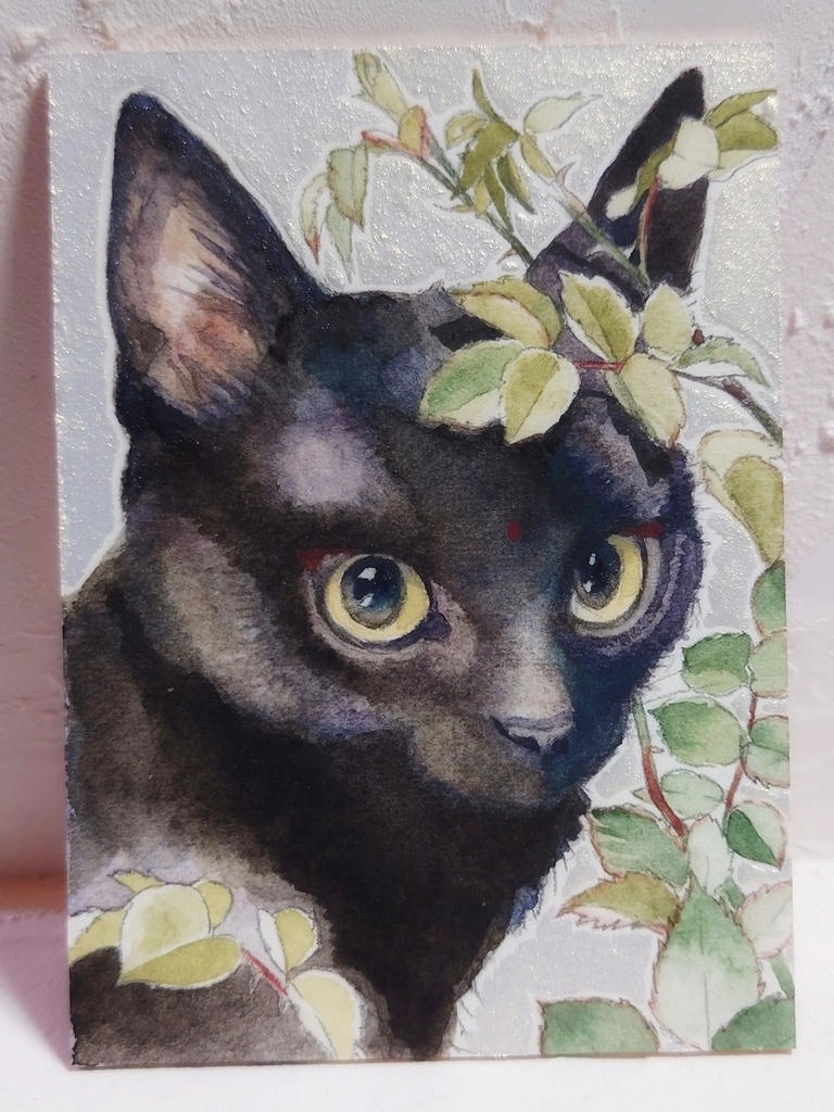 直筆ATC「新梢」