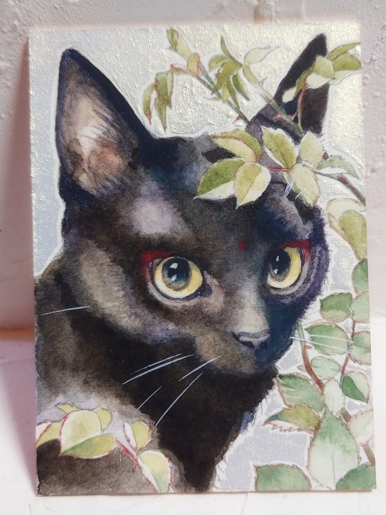 直筆ATC「新梢」