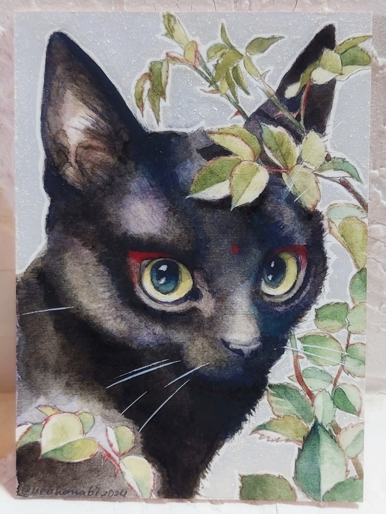 直筆ATC「新梢」