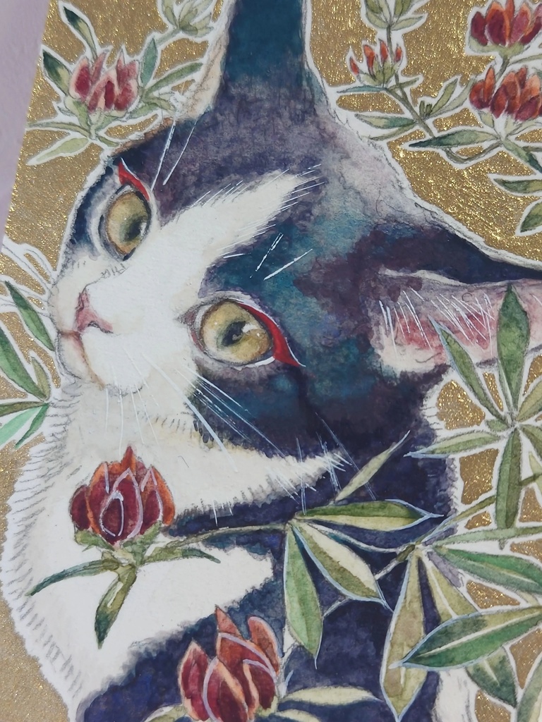 直筆ATC「紅気」