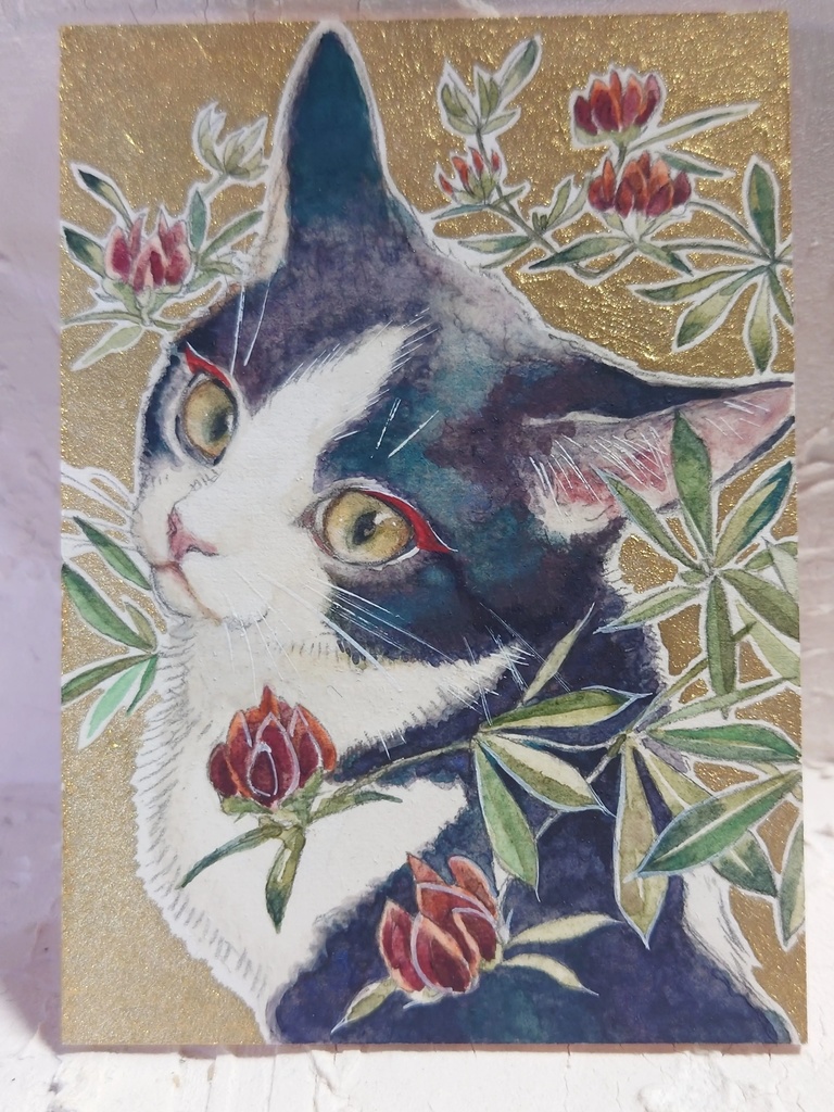 直筆ATC「紅気」