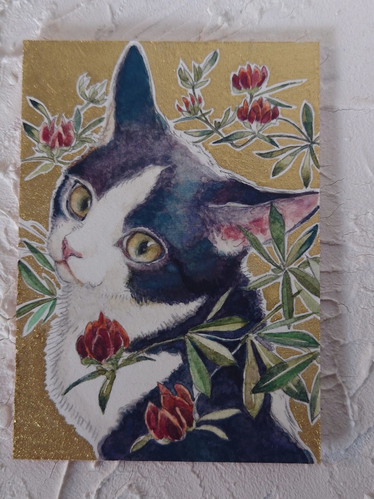 直筆ATC「紅気」