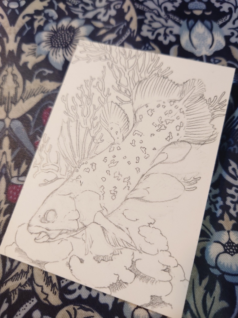 直筆ATC「星祭り」