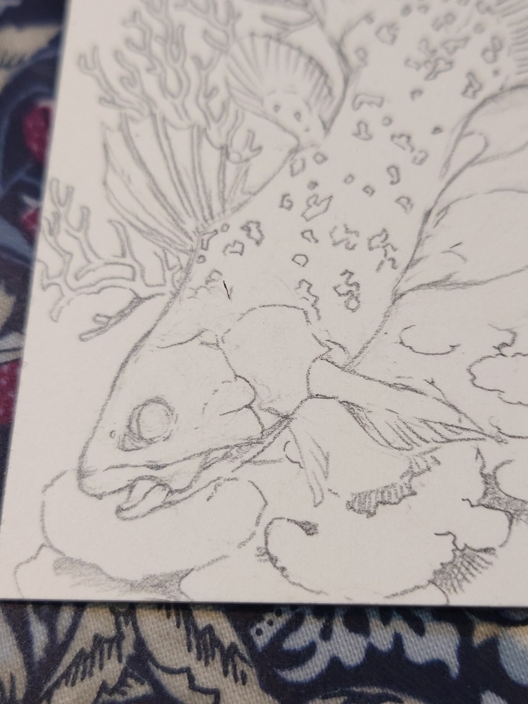 直筆ATC「星祭り」