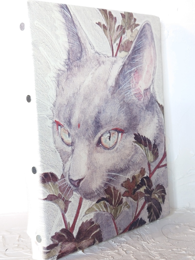 数量限定キャンバスアート「灰猫」