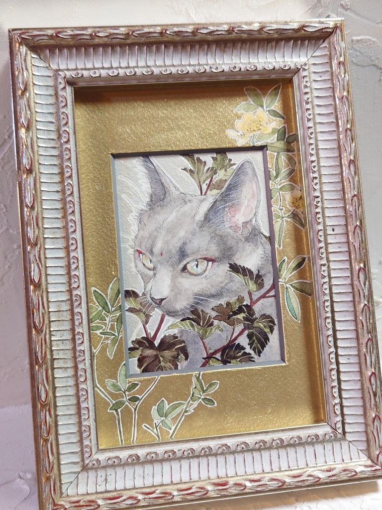 直筆イラストマット07「木香薔薇」