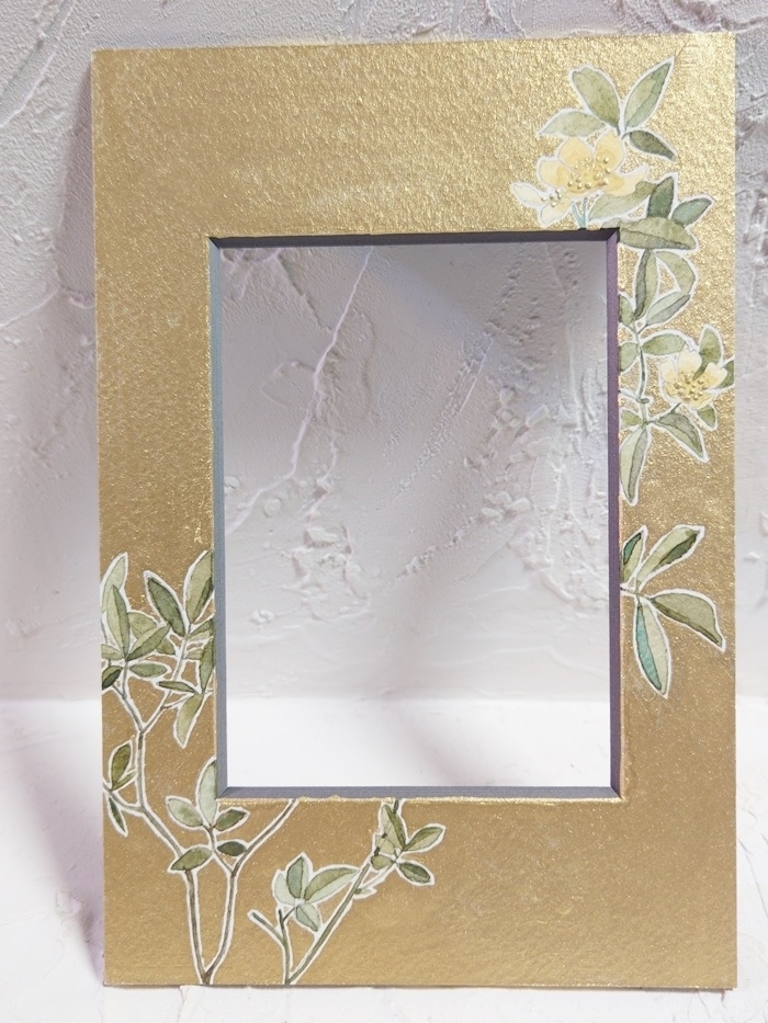 直筆イラストマット07「木香薔薇」