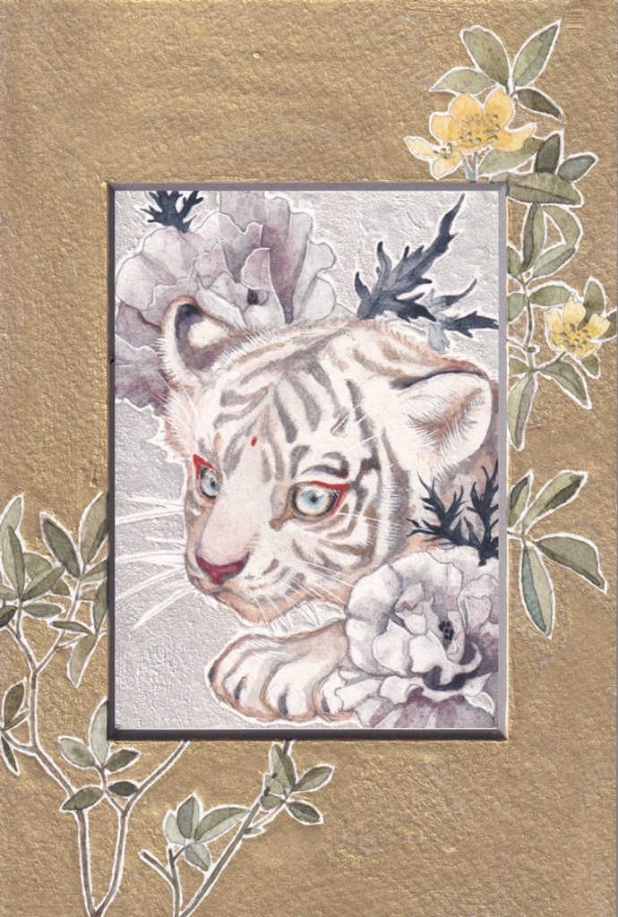 直筆イラストマット07「木香薔薇」