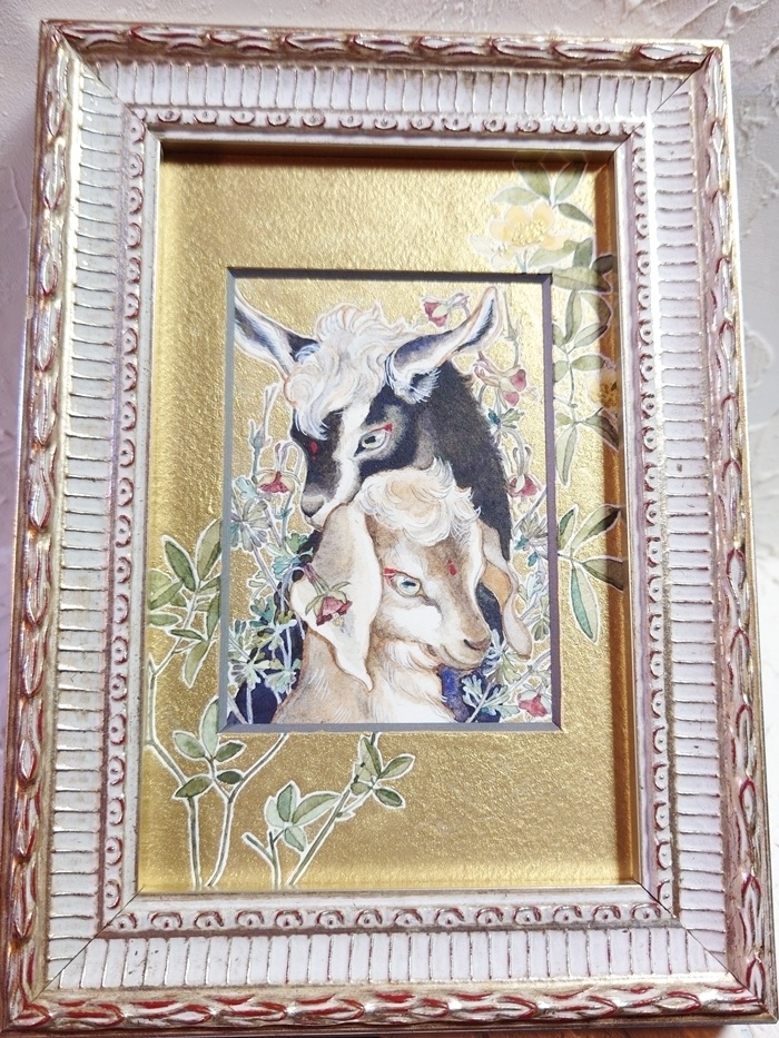 直筆イラストマット07「木香薔薇」