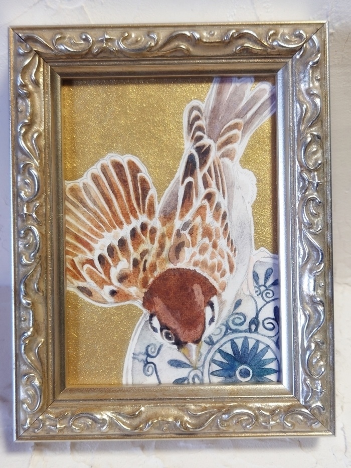 直筆ATC83「秋雀」