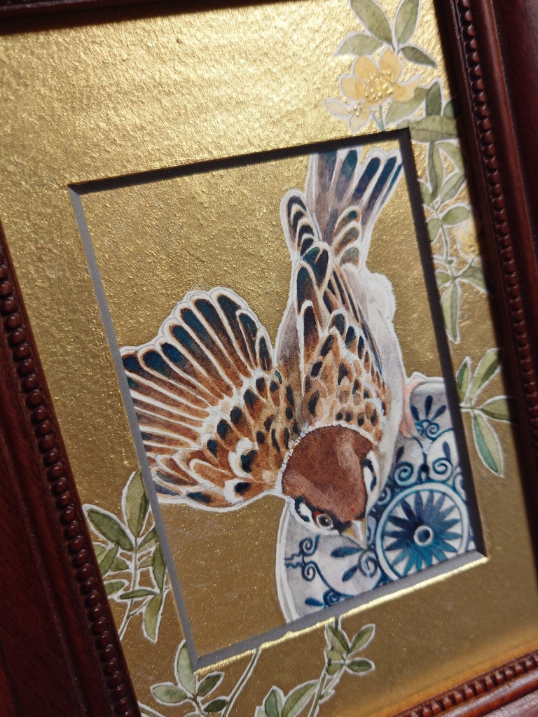 直筆ATC83「秋雀」