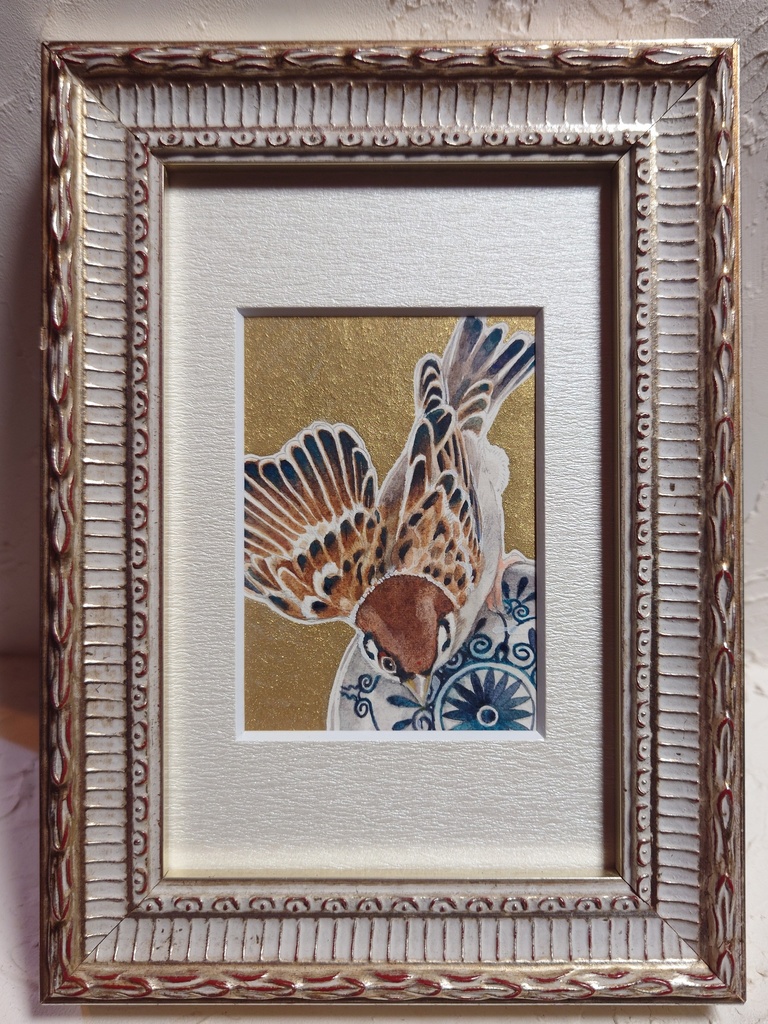 直筆ATC83「秋雀」