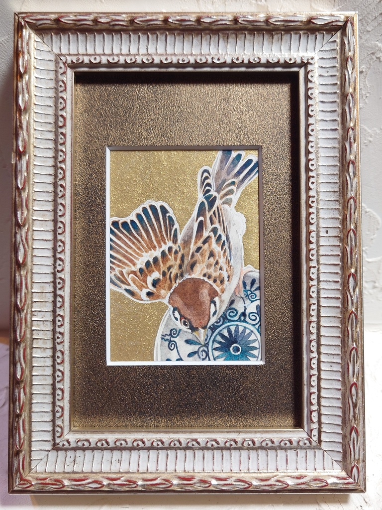 直筆ATC83「秋雀」