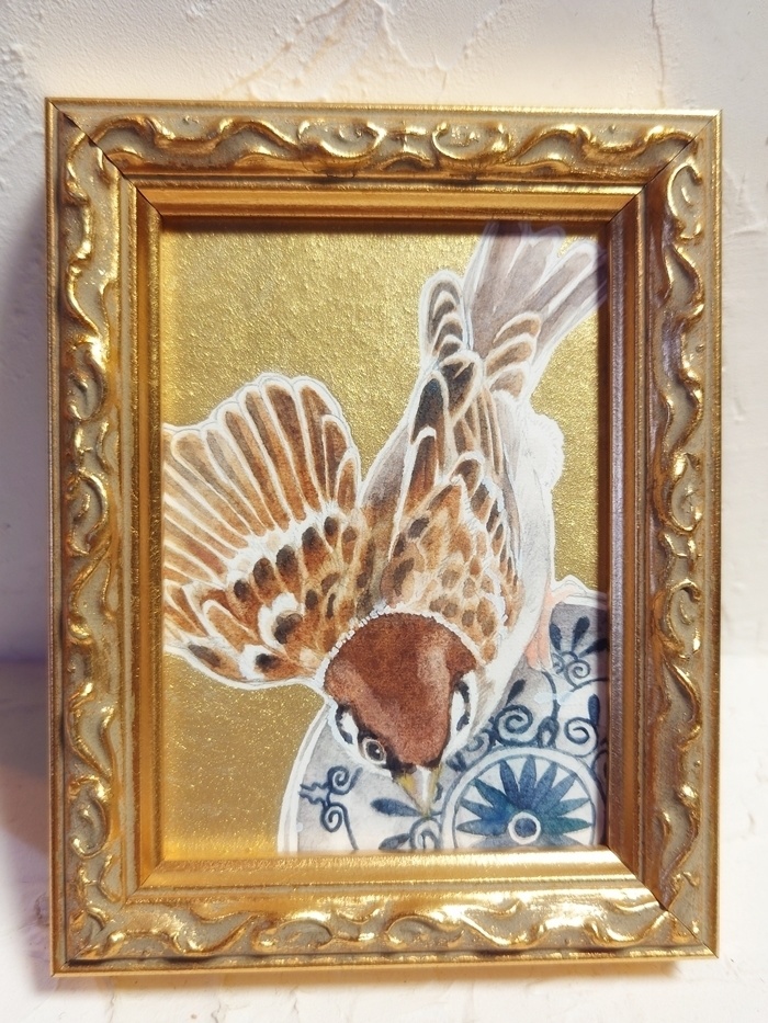 直筆ATC83「秋雀」