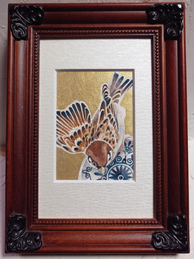 直筆ATC83「秋雀」