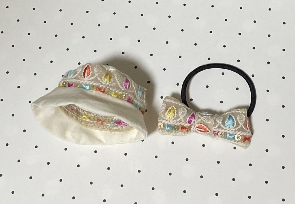osoroi 刺繍リボンバケハ&ヘアゴム