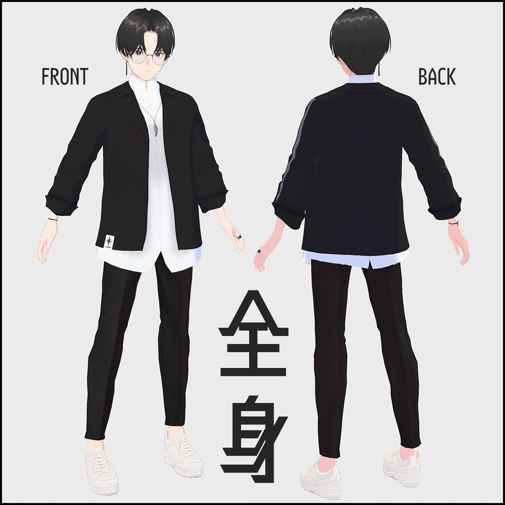 - 灰蘭 -(KAIRAN)|オリジナルVRoidモデル|