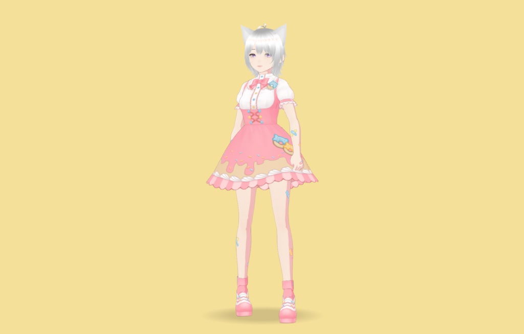 【VRM 3Dアバターモデル女性】neko シリーズ F80_8