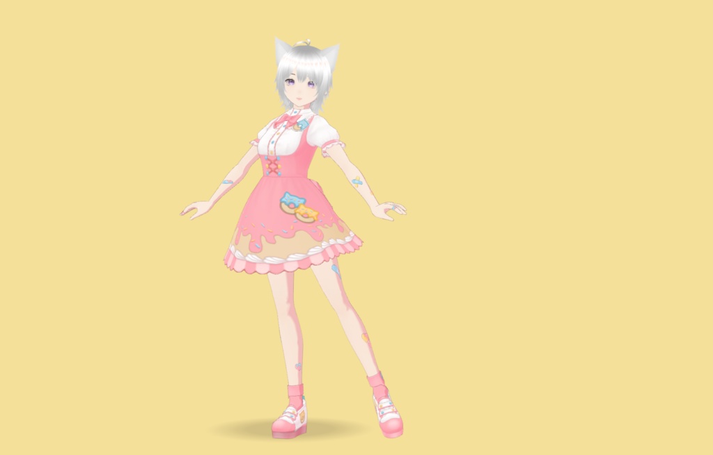 【VRM 3Dアバターモデル女性】neko シリーズ F80_8