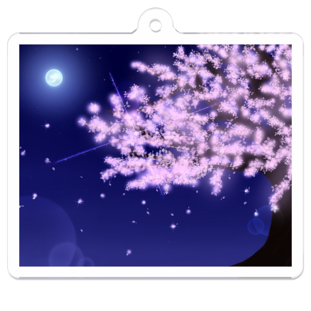 アクリルキーホルダー　夜桜