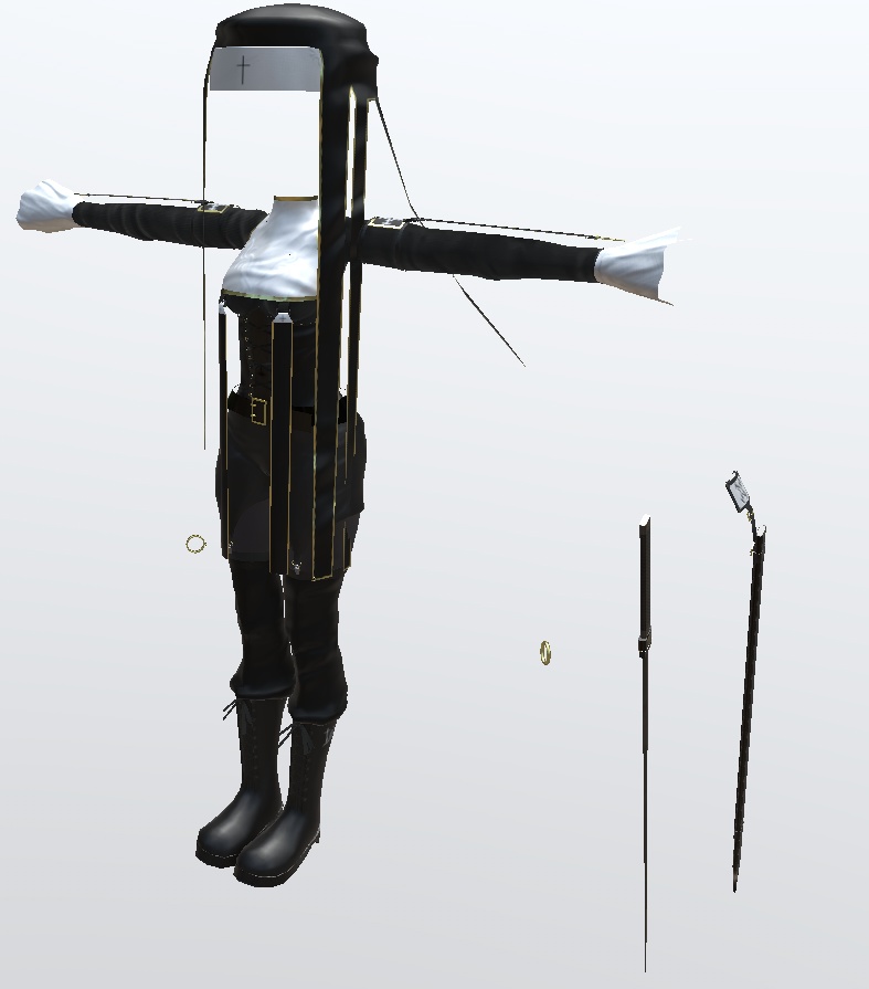 スキニング済み衣装 戦闘シスター2種 (くるーらーLEEME&REEVAカスタム)