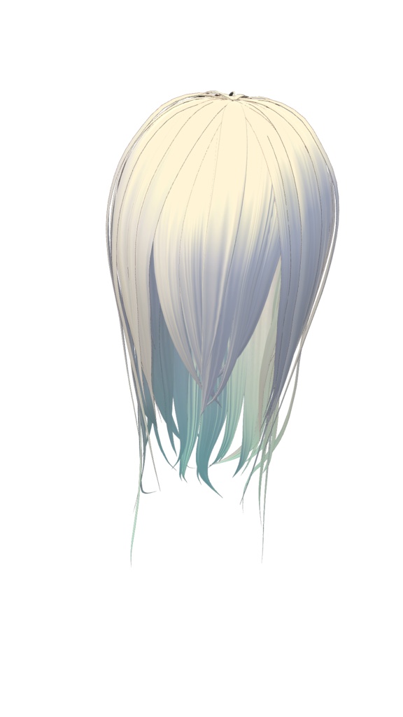 さらさらロングヘア 3DモデルorVRoid2種