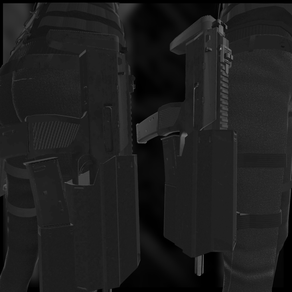 自衛用PDW レッグホルスター付き