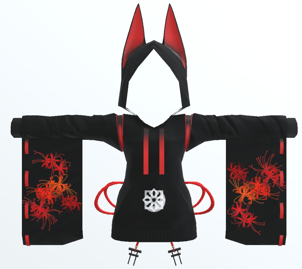 巫女 狐 パーカー 全4種セット (LEEME REEVAカスタム)